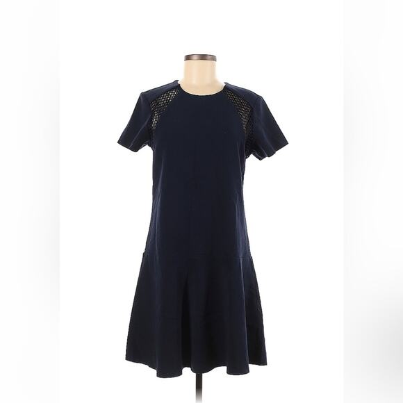 Joe Fresh navy blue mesh shoulder drop waist dress, size 6 - Picture 1 of 8